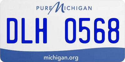 MI license plate DLH0568