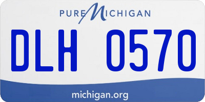 MI license plate DLH0570