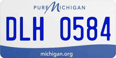 MI license plate DLH0584