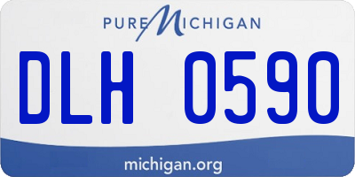 MI license plate DLH0590