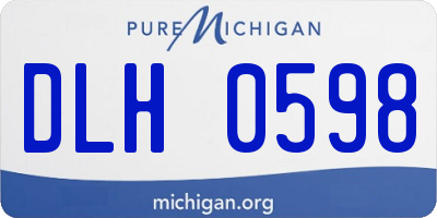 MI license plate DLH0598