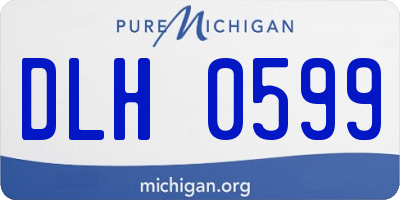 MI license plate DLH0599