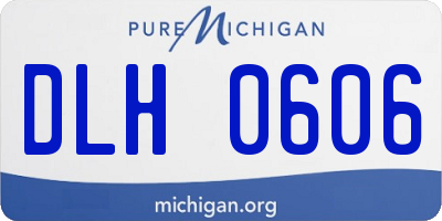 MI license plate DLH0606