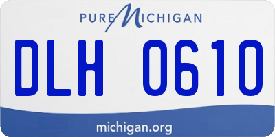MI license plate DLH0610