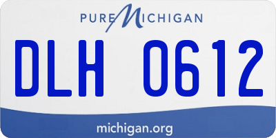 MI license plate DLH0612