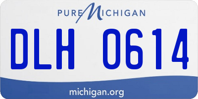 MI license plate DLH0614