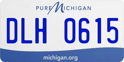 MI license plate DLH0615