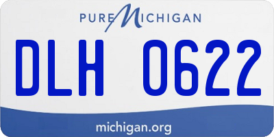 MI license plate DLH0622