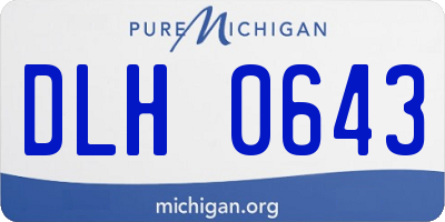 MI license plate DLH0643