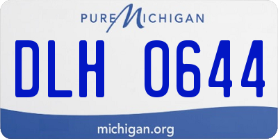 MI license plate DLH0644