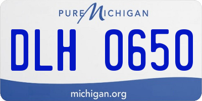 MI license plate DLH0650