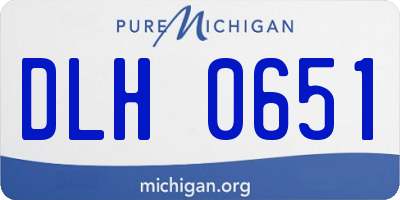 MI license plate DLH0651