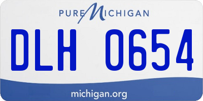 MI license plate DLH0654
