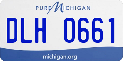 MI license plate DLH0661