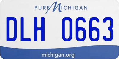 MI license plate DLH0663
