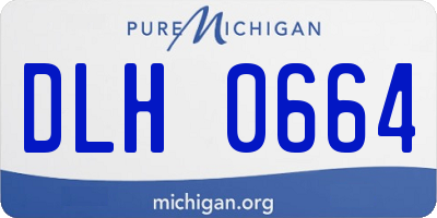MI license plate DLH0664