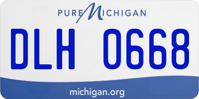 MI license plate DLH0668