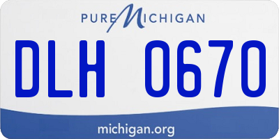 MI license plate DLH0670