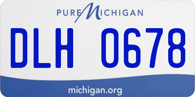 MI license plate DLH0678