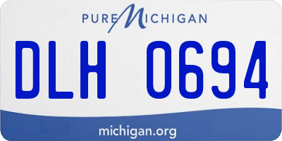 MI license plate DLH0694