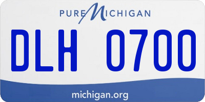 MI license plate DLH0700