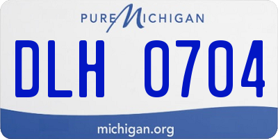 MI license plate DLH0704