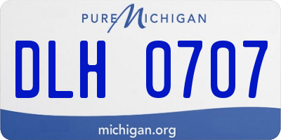 MI license plate DLH0707