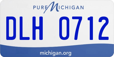 MI license plate DLH0712