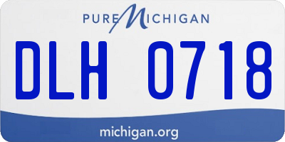 MI license plate DLH0718