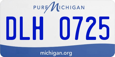 MI license plate DLH0725