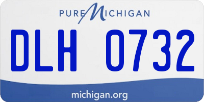 MI license plate DLH0732