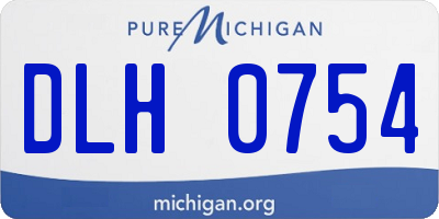MI license plate DLH0754