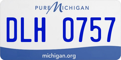 MI license plate DLH0757