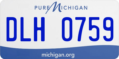 MI license plate DLH0759