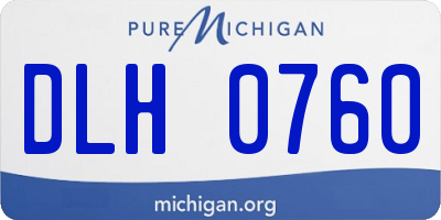 MI license plate DLH0760