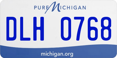 MI license plate DLH0768