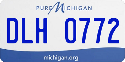 MI license plate DLH0772