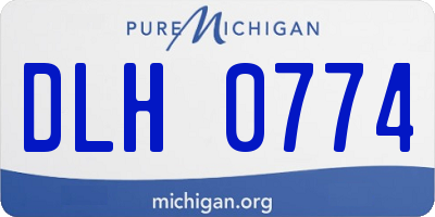 MI license plate DLH0774