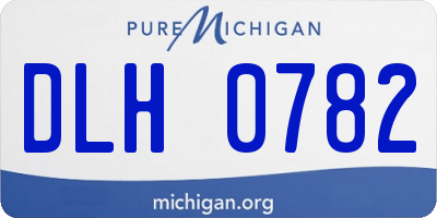 MI license plate DLH0782