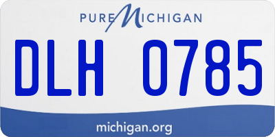 MI license plate DLH0785