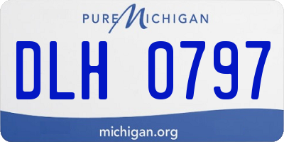 MI license plate DLH0797