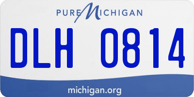MI license plate DLH0814