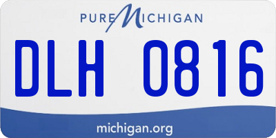 MI license plate DLH0816