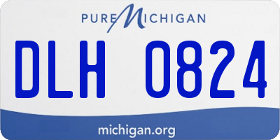MI license plate DLH0824