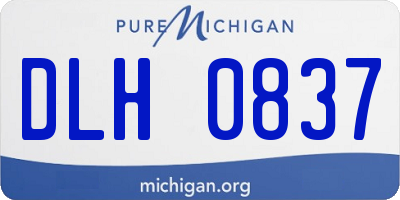 MI license plate DLH0837