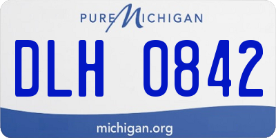 MI license plate DLH0842