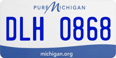 MI license plate DLH0868