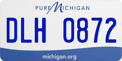 MI license plate DLH0872