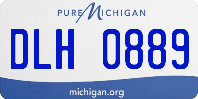 MI license plate DLH0889