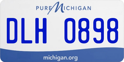 MI license plate DLH0898